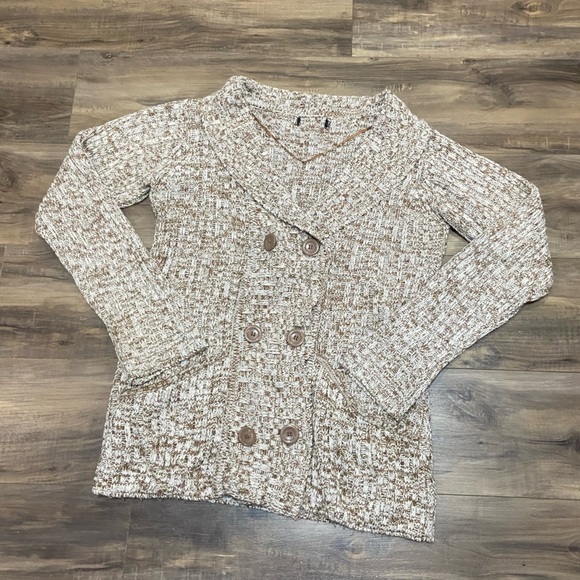 None Sweaters - Chunky Knit Light Brown Sweater